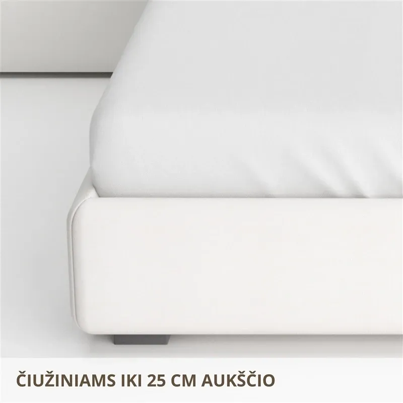 Palags Domoletti, balta krās., 140 x 200 cm, ar gumiju