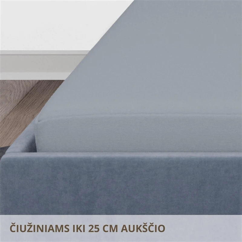 Palags ar gum.100%kokvs.s.180x200+25 pel