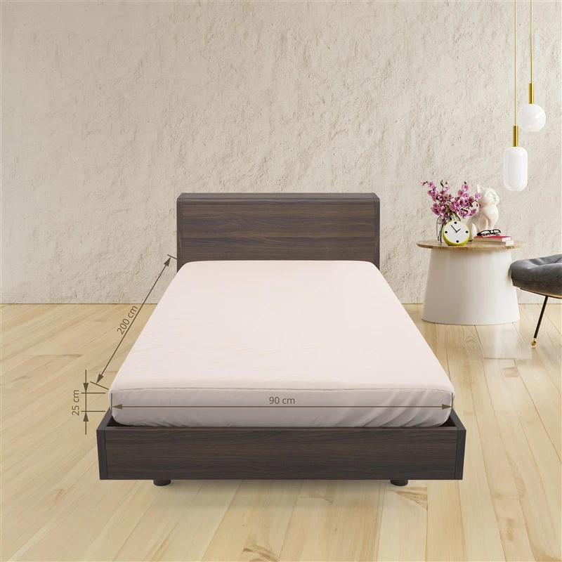 Palags ar gum.100% kokv.s.90x200+25cm s.