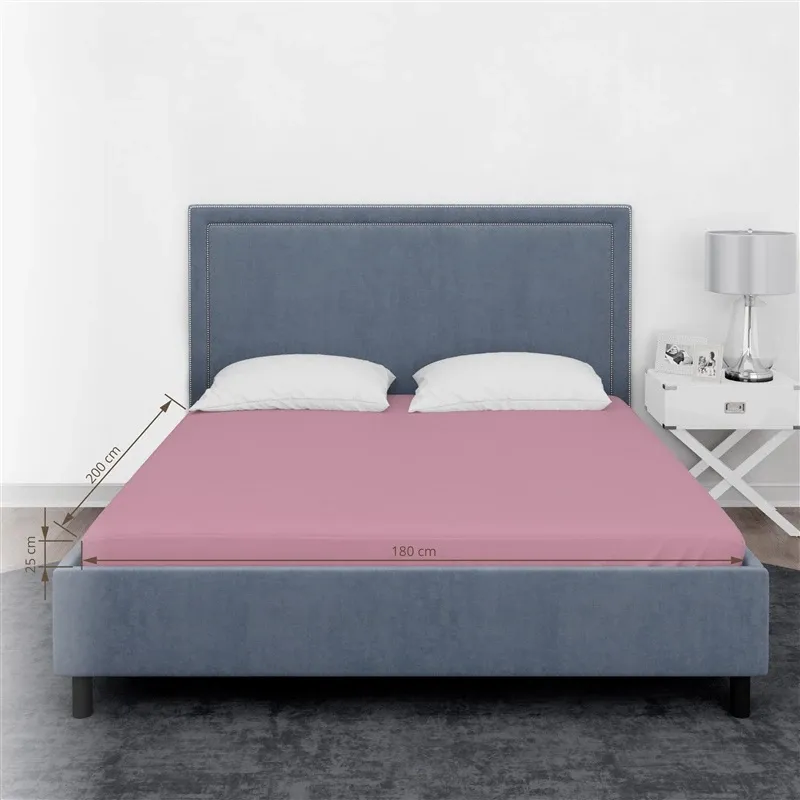 Palags Domoletti, rozā krās., 180 x 200 cm, ar gumiju