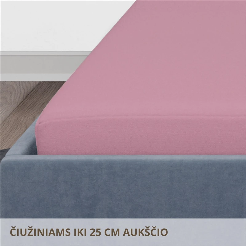 Palags ar gum.100% kokvs.s.180x200+25cm