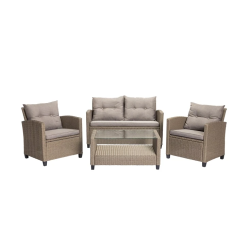 Outdoor furniture set grey 4 seater