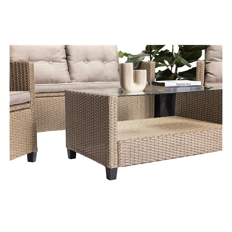 Lauko baldų komplektas Domoletti Dovi. smėlio. 4 vietų