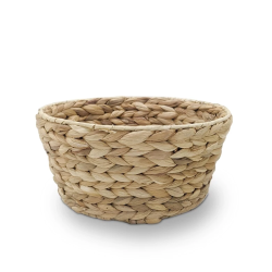 Round basket 26x26x13cm metal-hyacinth