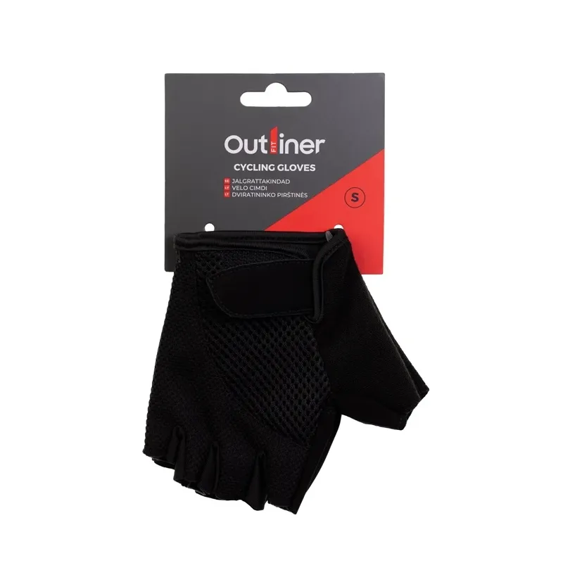 Riteņu cimdi Outliner, melni, S