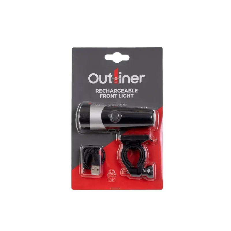 Velosipēdu lukturis, uzlādējams Outliner FSBIL-479-1, plastmasa, melna