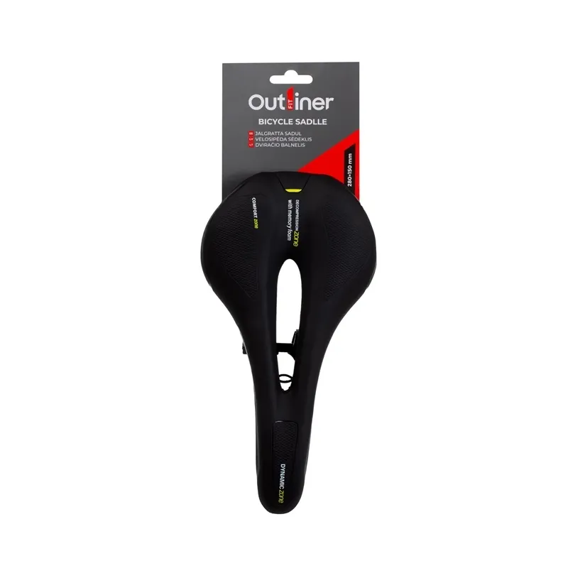 Velosipēda sēdeklis Outliner, putu polietilēns, melna