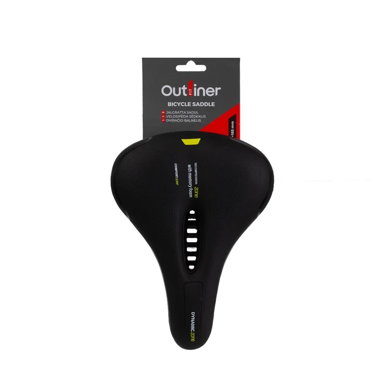 Dviračio balnelis Outliner. putų polietilenas. juoda