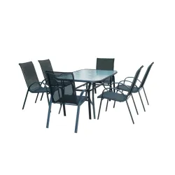 Lauko baldų komplektas Domoletti HC-891, juoda sp., 6 vietų