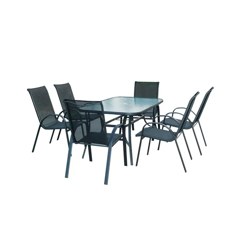 Lauko baldų komplektas Domoletti HC-891, juoda sp., 6 vietų