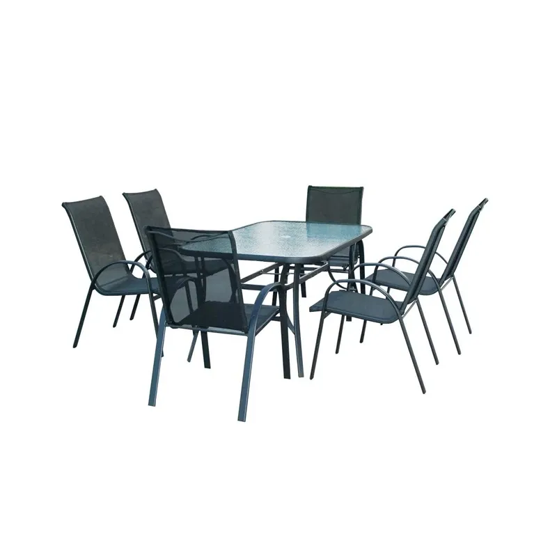 Lauko baldų komplektas Domoletti HC-891, juoda sp., 6 vietų
