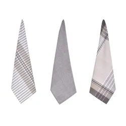 Набор кухонных полотенец Okko PMM-KT08R, светло-серый, 60 см x 40 см, 3 шт.