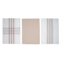 Набор кухонных полотенец Okko PMM-KT10R, серый-бежевый, 60 см x 40 см, 3 шт.