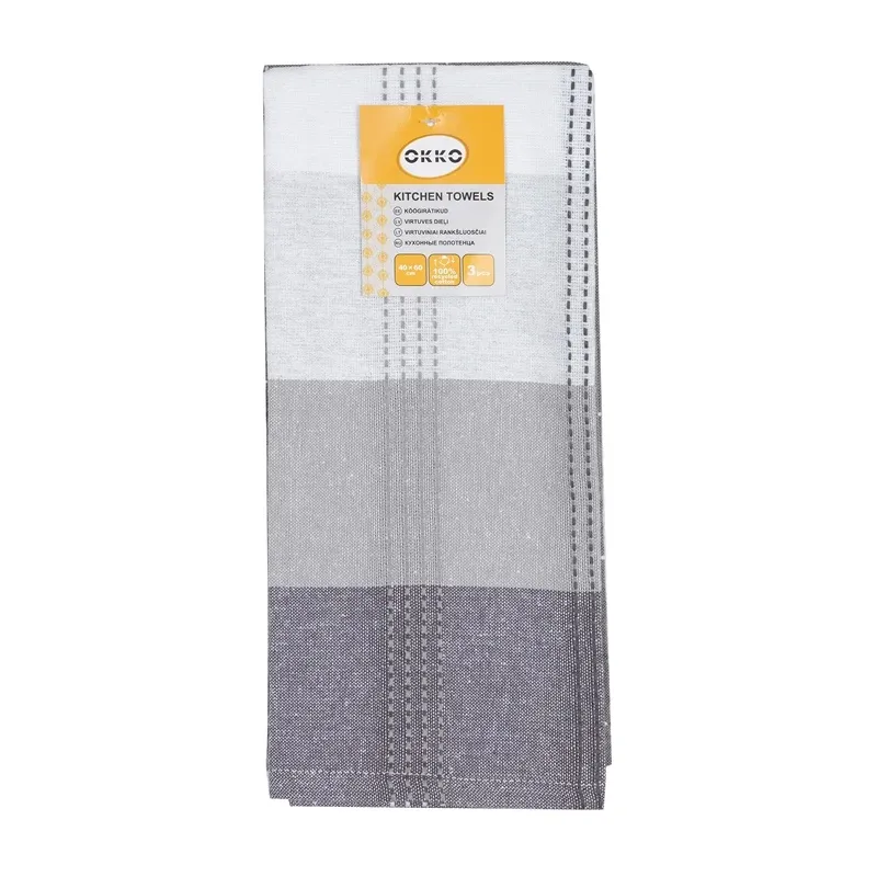 Virtuves dvieļu komplekts Okko PMM-KT11R, antracīta, 60 cm x 40 cm, 3 gab.