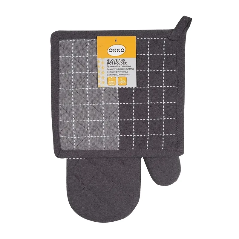 Cepeškrāsns dūraiņu un katlu turētāju komplekts Okko PMM-G14146R, 18 cm x 31 cm, antracīta krās.