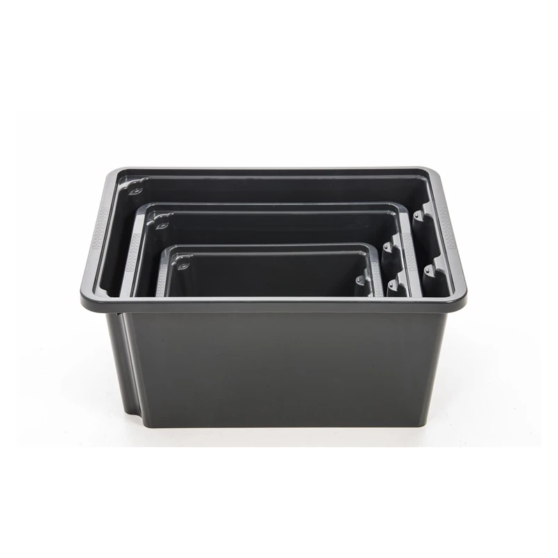 Taisnstūra vanna 5l melna 30x19x13cm