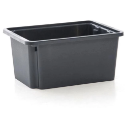 Taisnstūra vanna 13l juoda 38x26x18cm