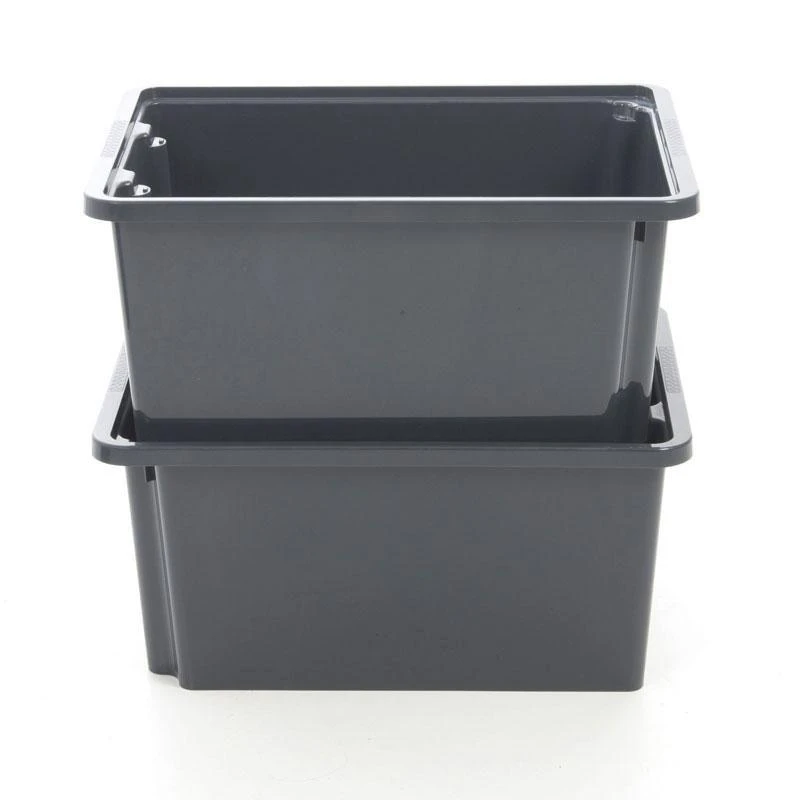 Taisnstūra vanna 45l juoda 57x38x26cm