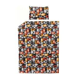 Voodipesukomplekt Okko Stellar, punane v.-hall v., 140 x 200 cm