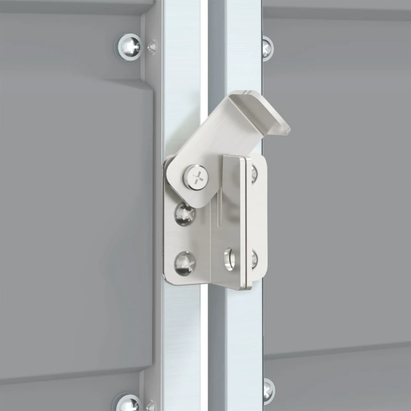 vidaXL atkritumu tvertņu novietne, pelēka, 72x81x115 cm, tērauds