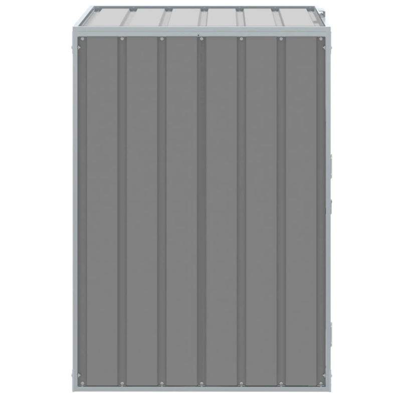 vidaXL atkritumu tvertņu novietne, pelēka, 72x81x115 cm, tērauds