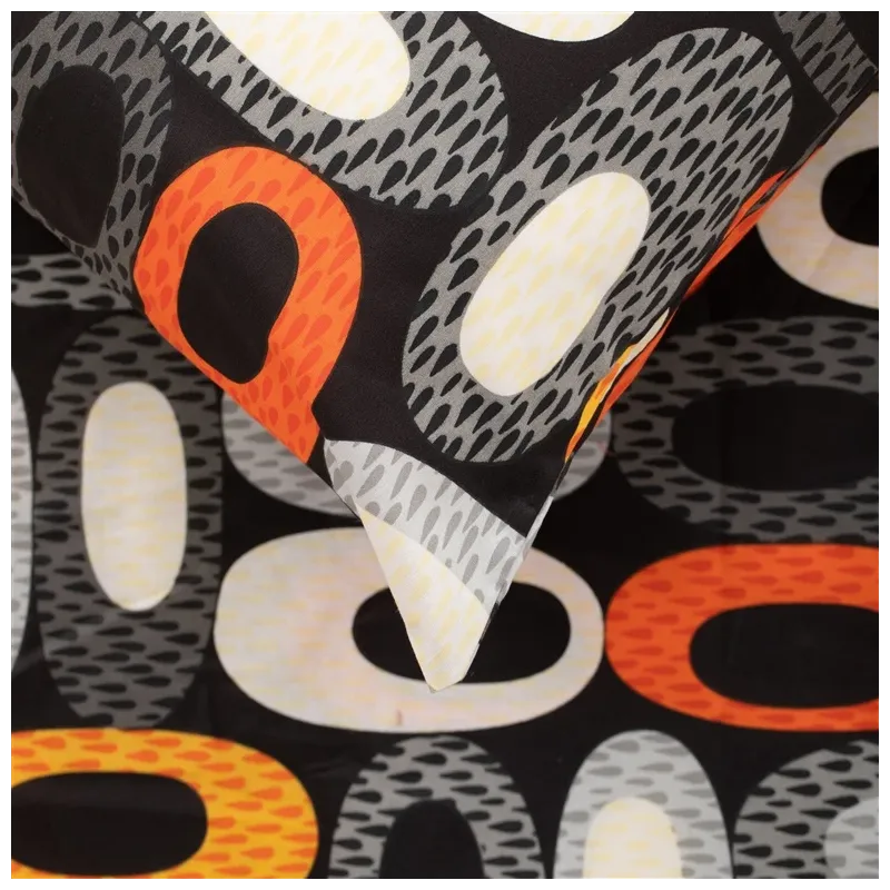 Gultas veļas komplekts Okko Stellar, sarkana-pelēka, 200 x 220 cm