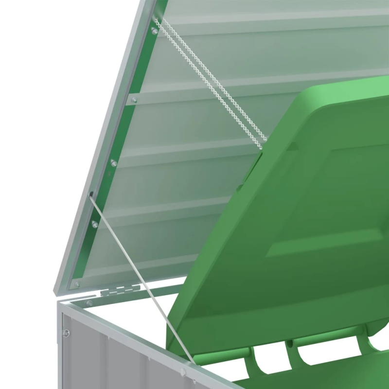 vidaXL atkritumu tvertņu novietne, pelēka, 216x81x115 cm, tērauds