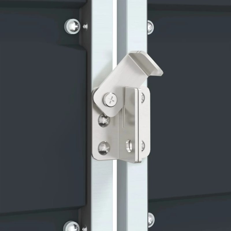 vidaXL atkritumu tvertņu novietne antracītpelēka 216x81x115 cm tērauds