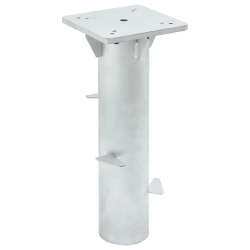 vidaXL saulessarga pamatne, sudrabaina, 16x16x39,5 cm, tērauds