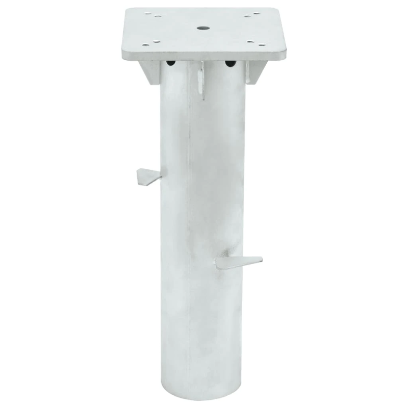 vidaXL saulessarga pamatne, sudrabaina, 16x16x39,5 cm, tērauds