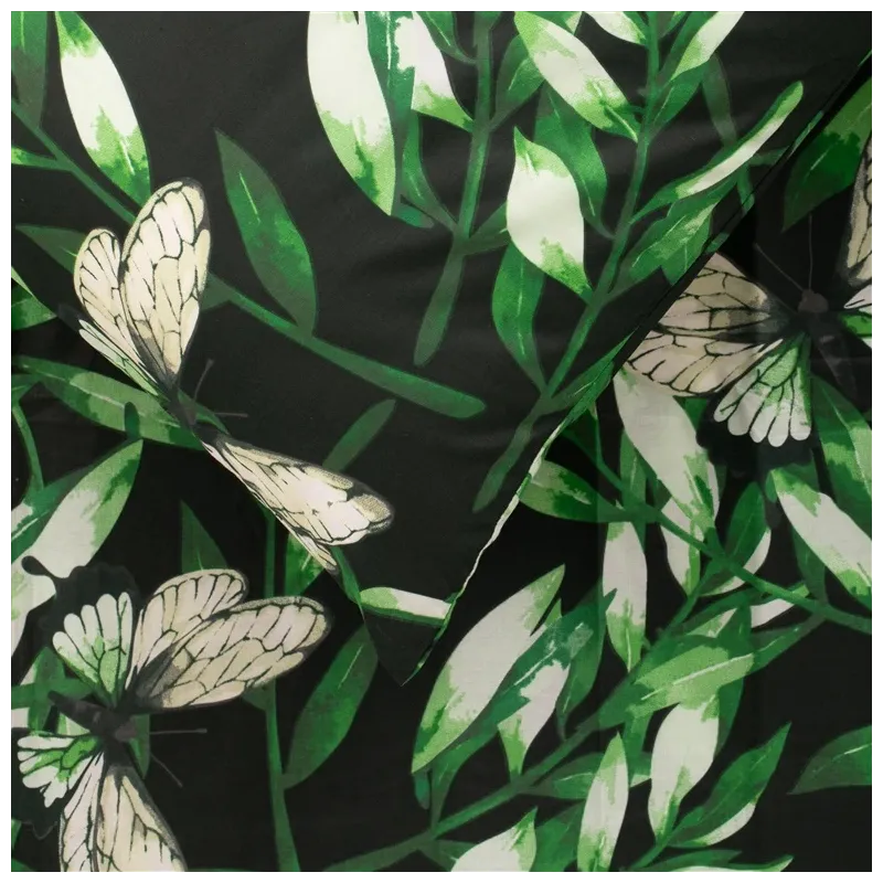 Gultas veļas komplekts Okko Fuxia, zaļa, 200 x 220 cm