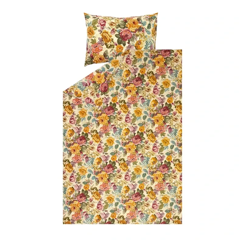 Gultas veļas komplekts Domoletti Flowers, daudzkrāsaina, 140 x 200 cm