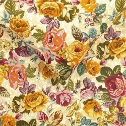 BED COV SET Flowers KSL COTTON 200x220CM