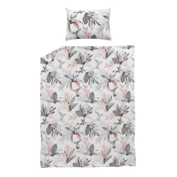 Voodipesukomplekt Domoletti Foliaje, valge v.-hall v., 140 x 200 cm