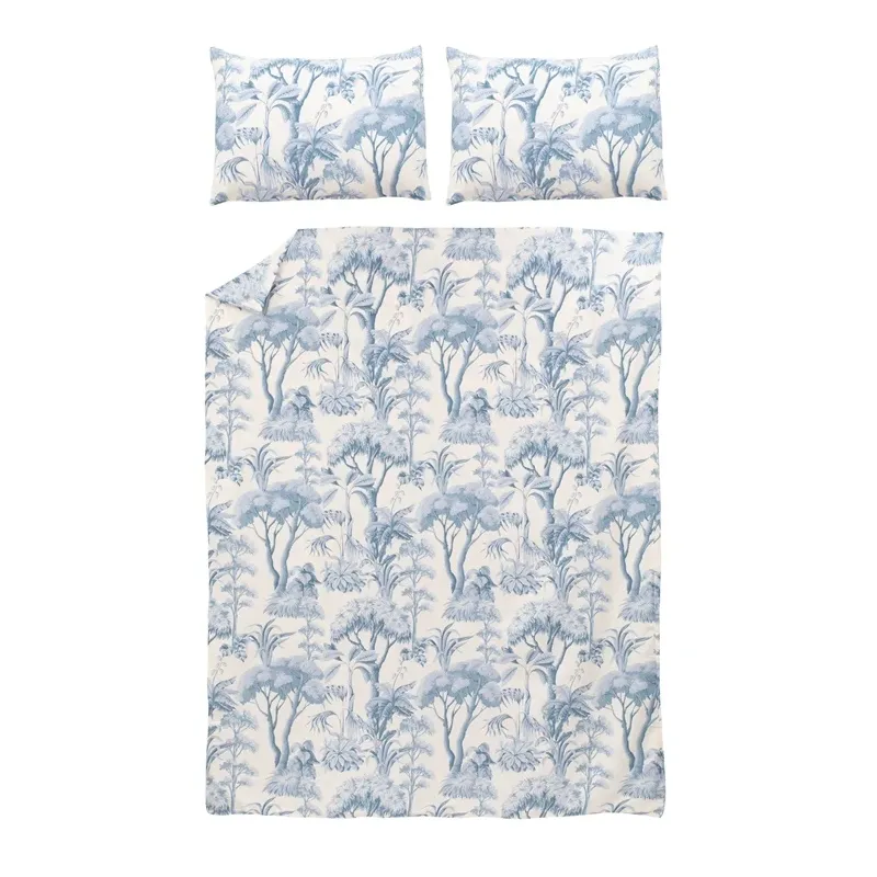 Gultas veļas komplekts Domoletti balta-gaiši zila 200x220 cm