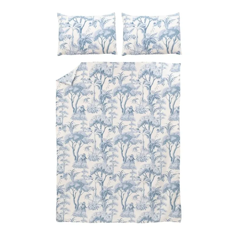 Gultas veļas komplekts Domoletti balta-gaiši zila 200x220 cm