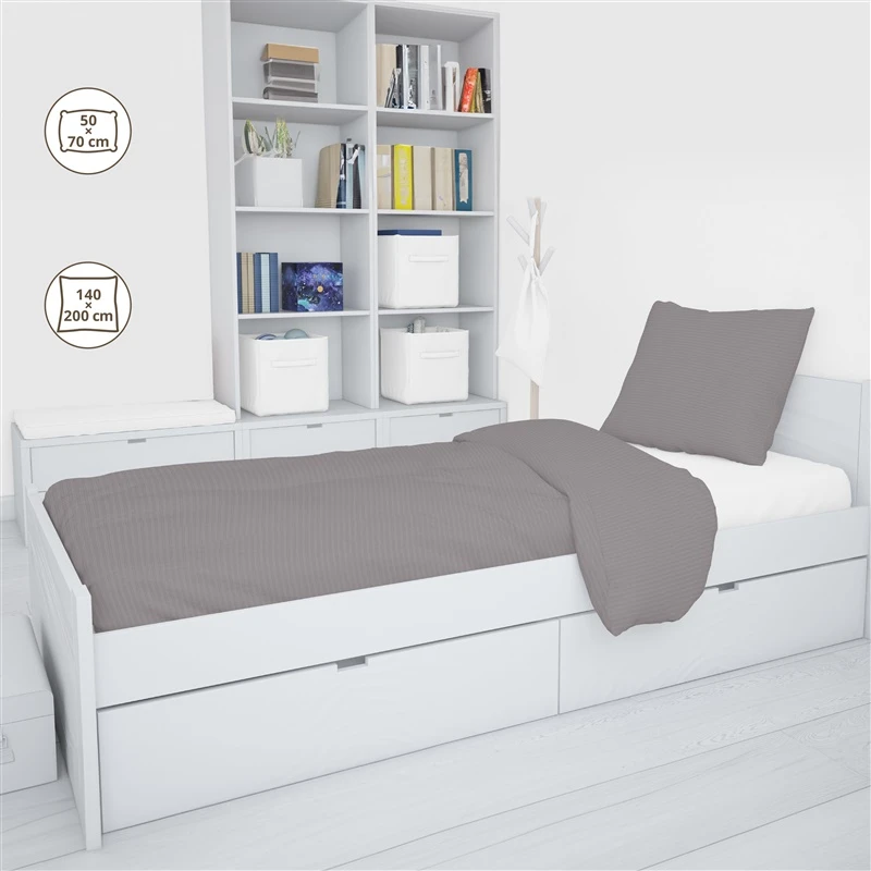 Kom pārv kok sat grey 140x200