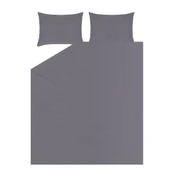 Patalynės užvalkalų komplektas Domoletti Striped Grey, pilka sp., 200 x 220 cm