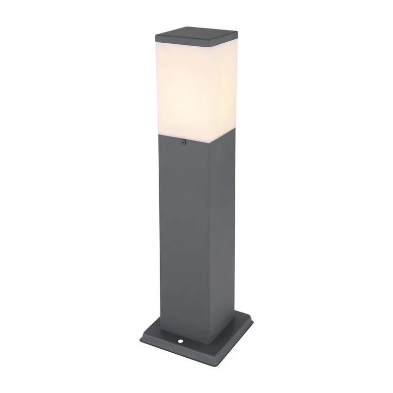 Brīvi stāvošs āra gaismeklis Domoletti Corte, 15W, E27, IP44, antracīta krās., 12.4 cm x 45 cm