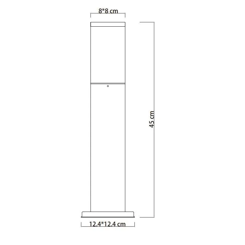 Vabalt seisev välisvalgusti Domoletti Corte, 15W, E27, IP44, antratsiit v., 12.4 cm x 45 cm