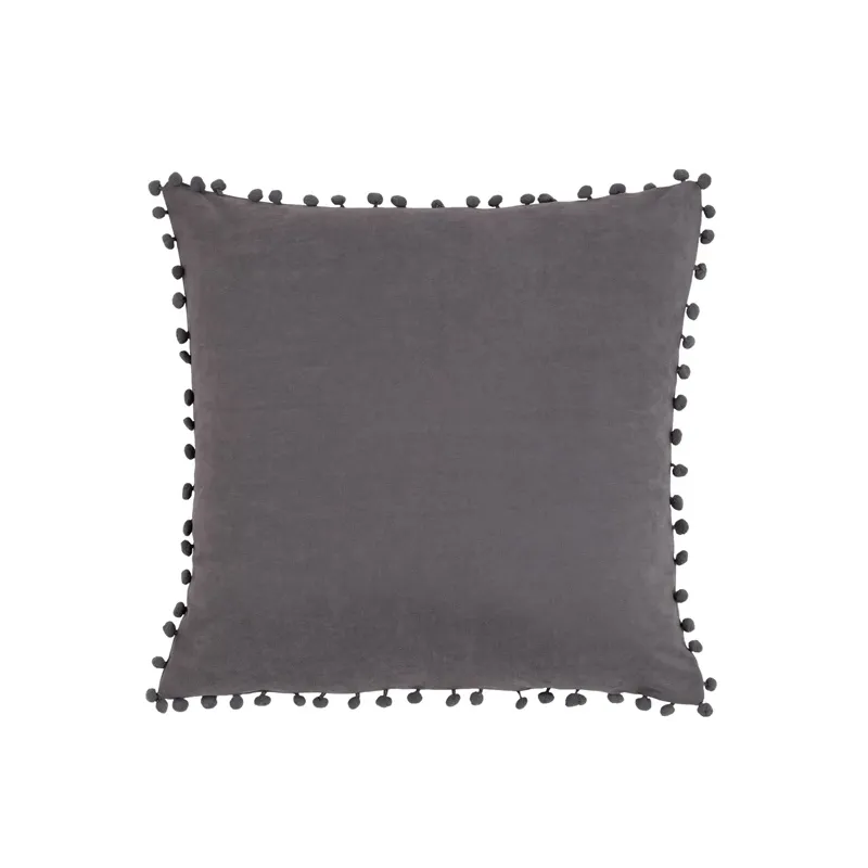 Dekoratīvs spilvens Domoletti Ponpon, pelēka krās., 45 cm x 45 cm