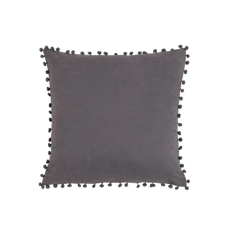 Dekoratīvs spilvens Domoletti Ponpon, pelēka krās., 45 cm x 45 cm