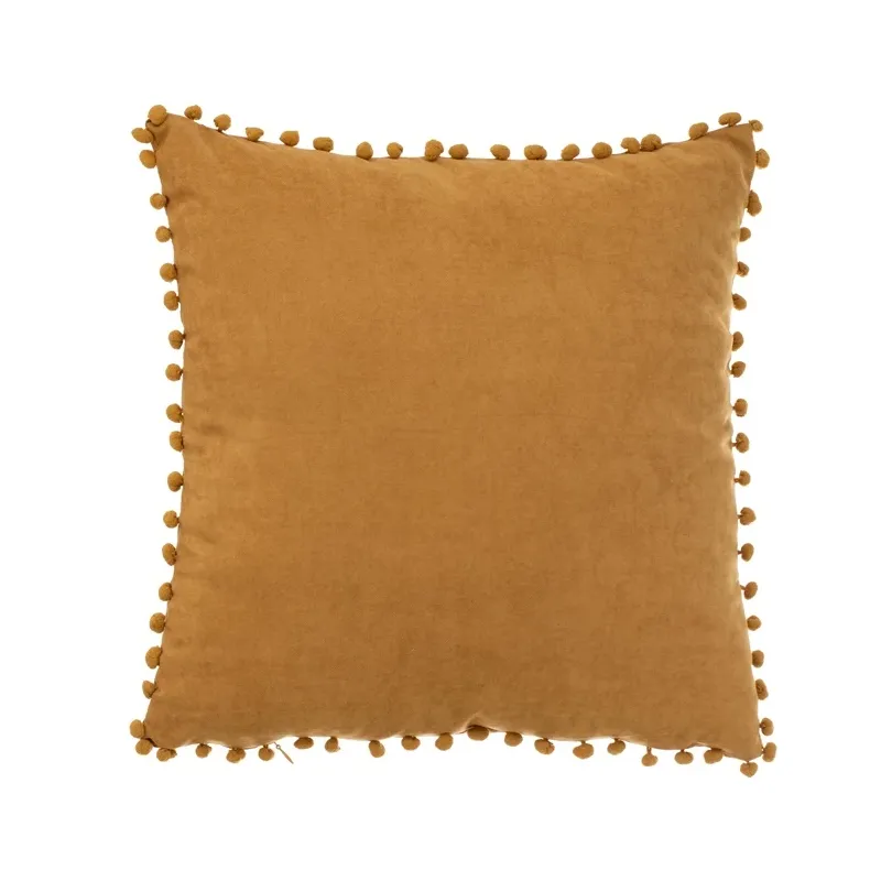Dekoratīvs spilvens Domoletti Ponpon, dzeltena krās., 45 cm x 45 cm