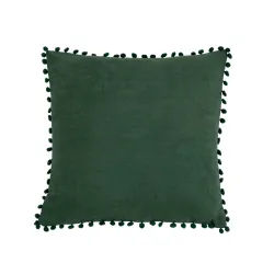 Декоративная подушка Domoletti Ponpon, зеленый цв., 45 см x 45 см