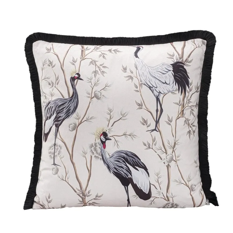 Dekoratīvs spilvens Domoletti Blooming Forest, balta krās., 43 cm x 43 cm