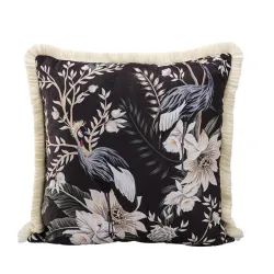 Dekoratiivne padi Domoletti Blooming Forest, must v., 43 cm x 43 cm