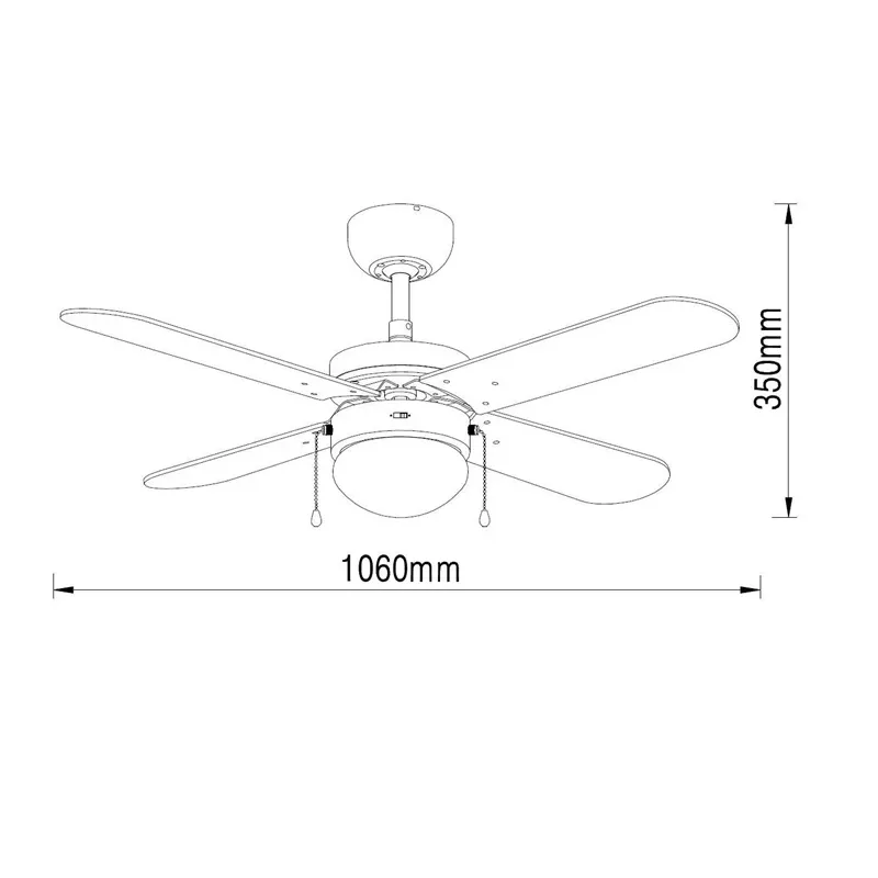 Lampa griestu+vent. napo e14 bal-koka