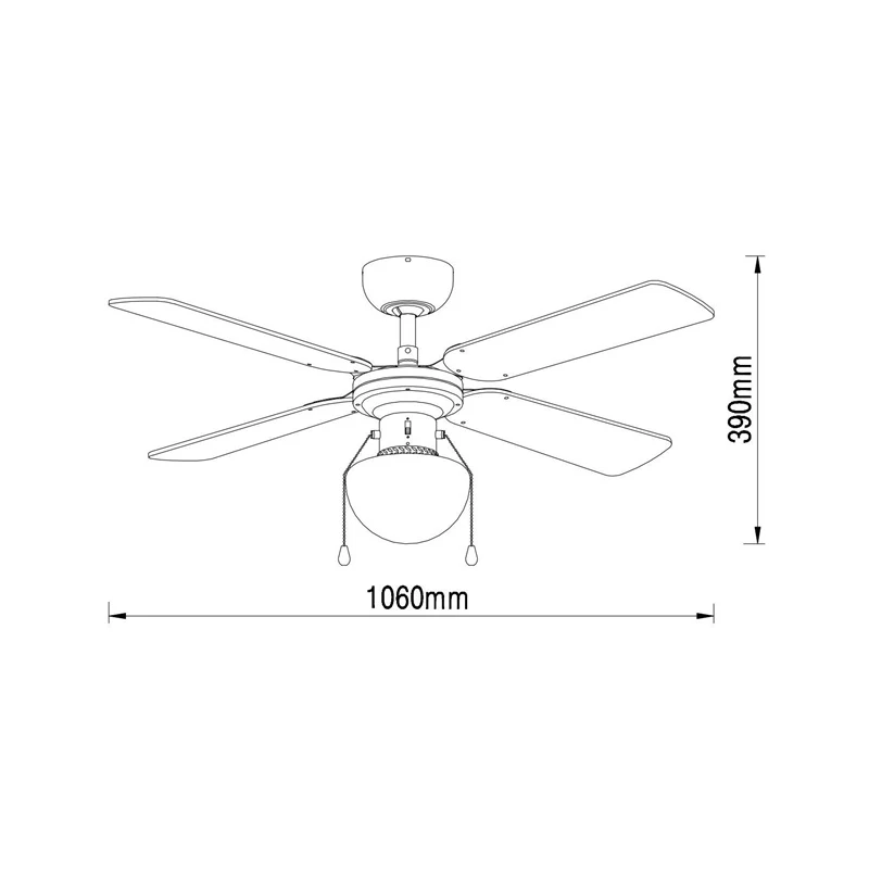 Lampa griestu+vent. tērauda e27 balts