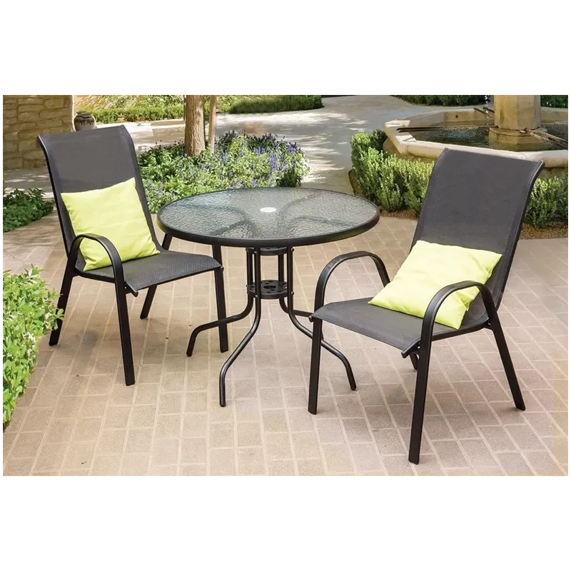 Lauko kėdė, juoda sp., 55 cm x 70 cm x 91 cm