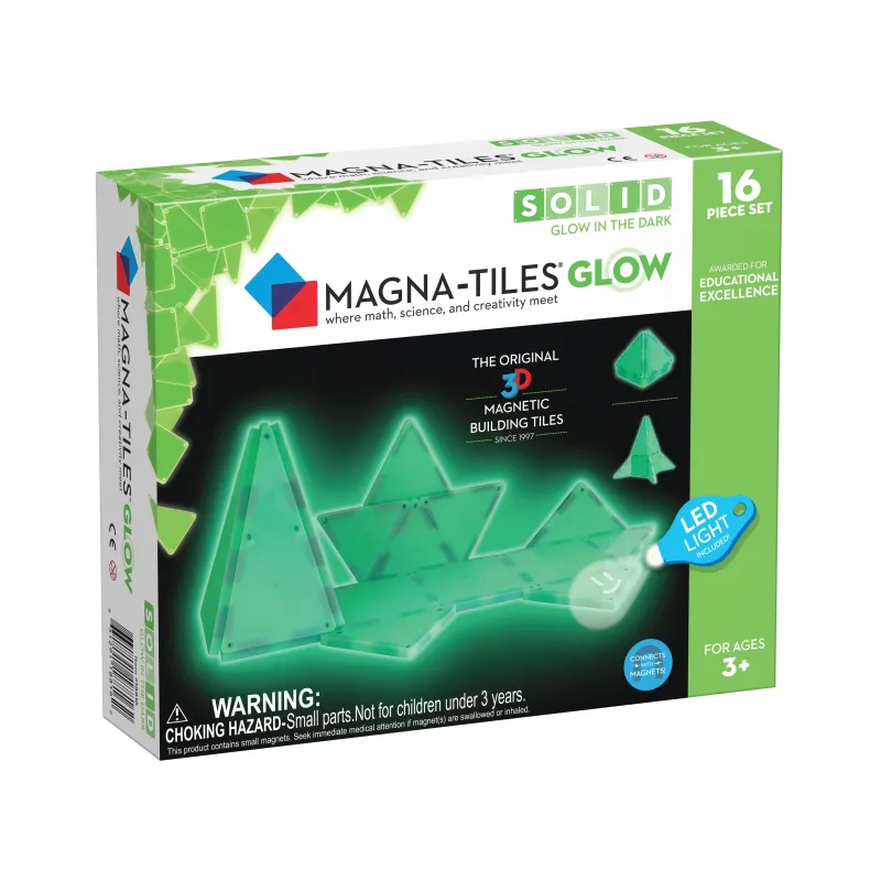 MAGNA-TILES Magnētiskais konstruktors Izgaismojošs, 16 gab.
